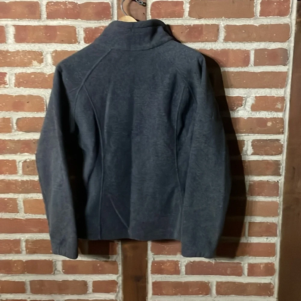 Columbia Womens Fleece Jacket Full Zip Pockets Mock Neck M petite - Picture 3 of 3